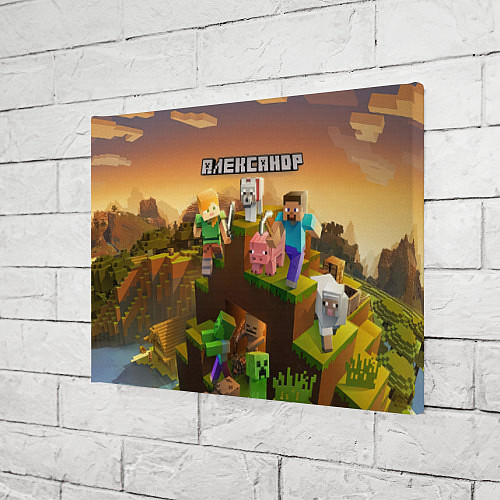 Картина прямоугольная Александр Minecraft / 3D-принт – фото 3