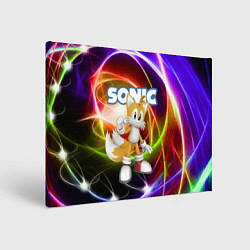 Холст прямоугольный Майлз Тейлз Прауэр - Sonic - Видеоигра, цвет: 3D-принт