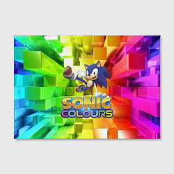 Холст прямоугольный Sonic Colours - Hedgehog - Video game, цвет: 3D-принт — фото 2