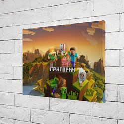 Холст прямоугольный Григорий Minecraft, цвет: 3D-принт — фото 2