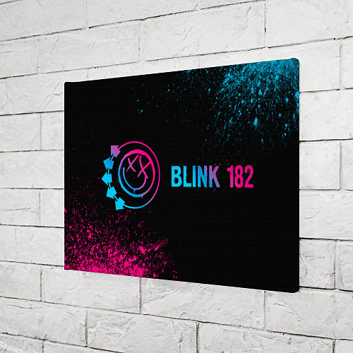 Картина прямоугольная Blink 182 - neon gradient: надпись и символ / 3D-принт – фото 3