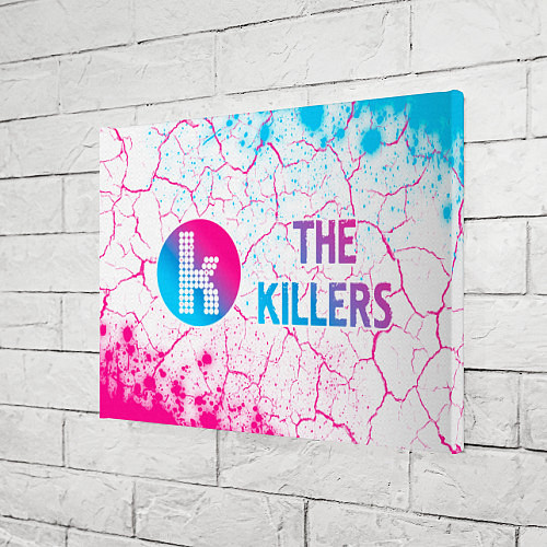 Картина прямоугольная The Killers neon gradient style: надпись и символ / 3D-принт – фото 3