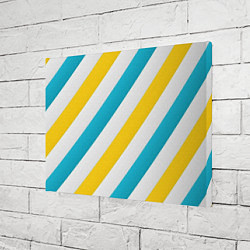 Холст прямоугольный Желтые и синие полосы, цвет: 3D-принт — фото 2