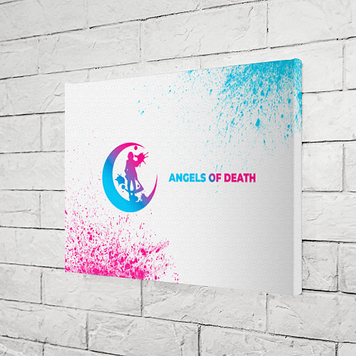 Картина прямоугольная Angels of Death neon gradient style: надпись и сим / 3D-принт – фото 3