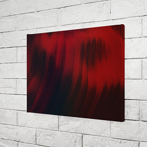 Картина прямоугольная Красные абстрактные волны во тьме / 3D-принт – фото 3