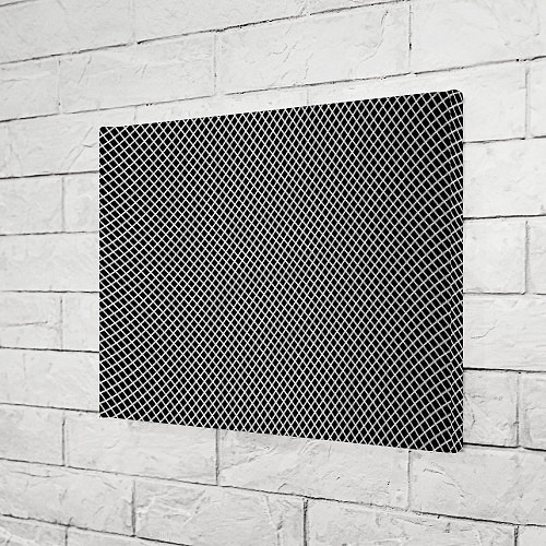 Картина прямоугольная Абстрактная чёрно-белая мозаика / 3D-принт – фото 3