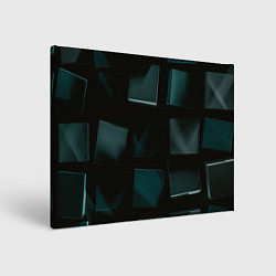 Холст прямоугольный Геометрические тёмные кубы, цвет: 3D-принт