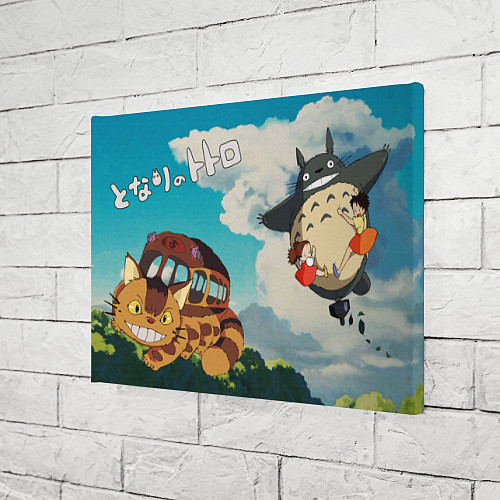 Картина прямоугольная Flight Totoro & Catbus / 3D-принт – фото 3