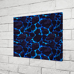 Холст прямоугольный Голубое свечение камней, цвет: 3D-принт — фото 2