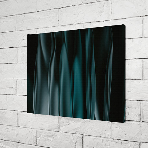 Картина прямоугольная Абстрактные волны в темноте / 3D-принт – фото 3