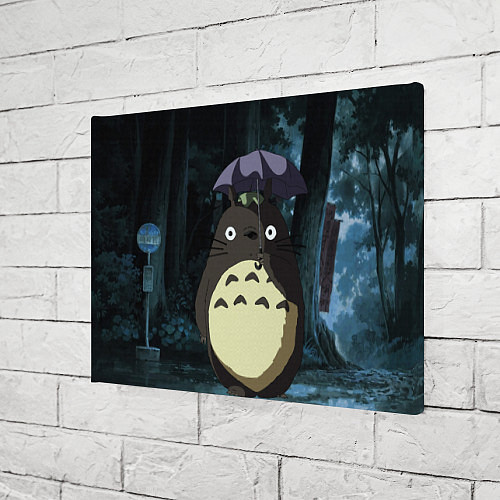 Картина прямоугольная Totoro in rain forest / 3D-принт – фото 3