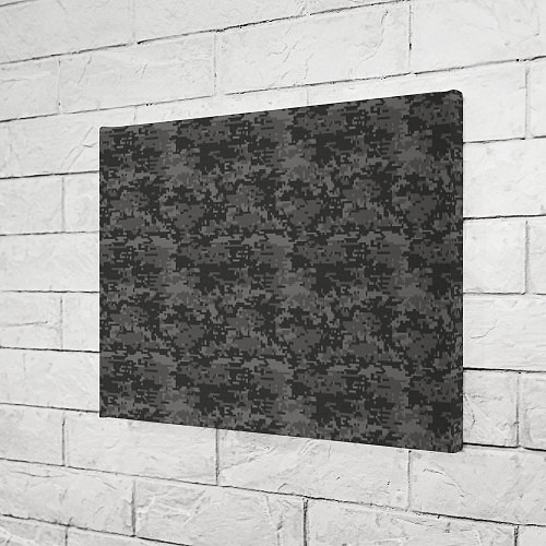 Картина прямоугольная Камуфляж AOR-2 серый пиксель / 3D-принт – фото 3