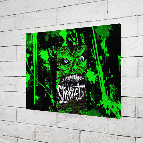 Картина прямоугольная Slipknot - green monster по / 3D-принт – фото 3