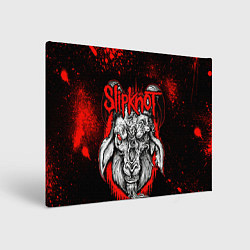 Холст прямоугольный Slipknot - красный козел, цвет: 3D-принт
