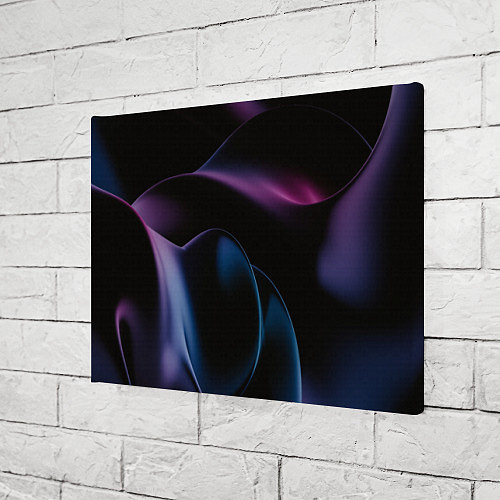 Картина прямоугольная Абстрактные фиолетовые волны / 3D-принт – фото 3