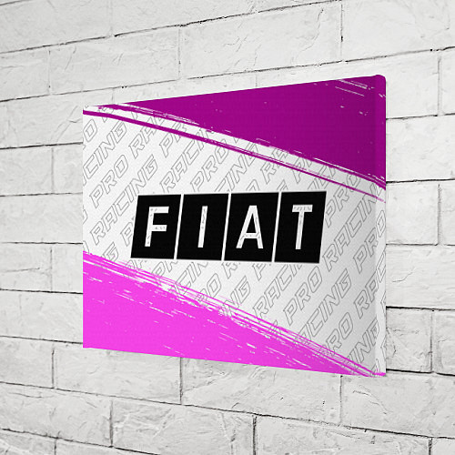 Картина прямоугольная Fiat pro racing: надпись и символ / 3D-принт – фото 3
