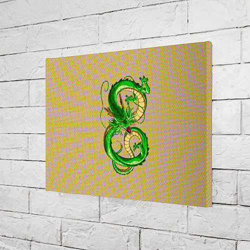 Картина прямоугольная Зелёный дракон в форме цифры 8 / 3D-принт – фото 3