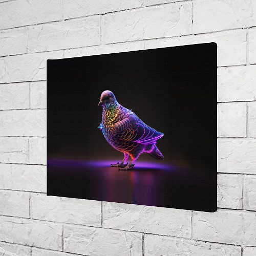 Картина прямоугольная Неоновый голубь / 3D-принт – фото 3