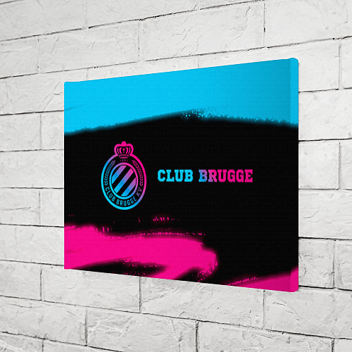 Картина прямоугольная Club Brugge - neon gradient: надпись и символ / 3D-принт – фото 3