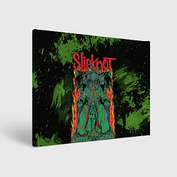 Холст прямоугольный Slipknot green satan, цвет: 3D-принт