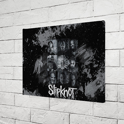 Картина прямоугольная Slipknot black & white style / 3D-принт – фото 3