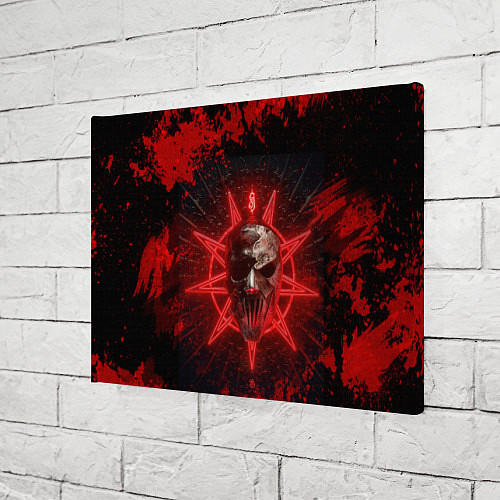 Картина прямоугольная Slipknot red satan star / 3D-принт – фото 3