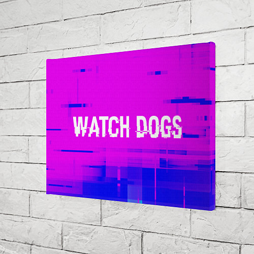 Картина прямоугольная Watch Dogs glitch text effect: надпись и символ / 3D-принт – фото 3