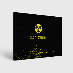 Холст прямоугольный Radiation - радиационная опасность, цвет: 3D-принт
