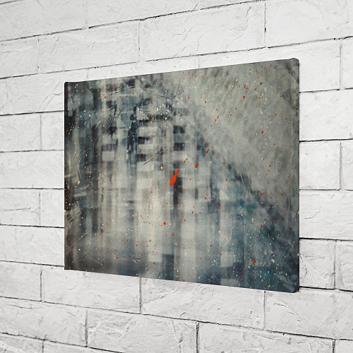 Картина прямоугольная Серый туман и оранжевые краски / 3D-принт – фото 3