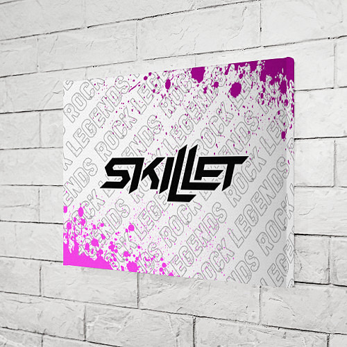 Картина прямоугольная Skillet rock legends: надпись и символ / 3D-принт – фото 3