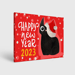 Холст прямоугольный Happy New Year 2023, цвет: 3D-принт