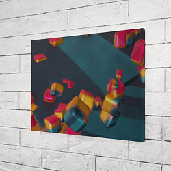 Холст прямоугольный Множество абстрактных кубиков, цвет: 3D-принт — фото 2