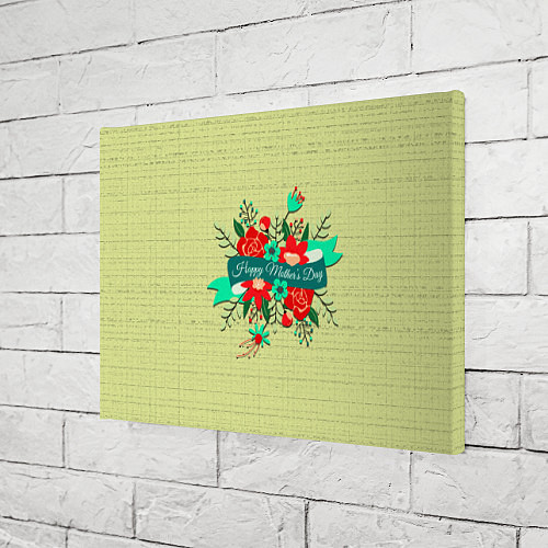 Картина прямоугольная Happy Mothers Day - букет / 3D-принт – фото 3