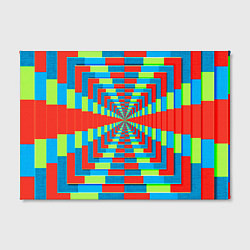 Холст прямоугольный Разноцветный туннель - оптическая иллюзия, цвет: 3D-принт — фото 2