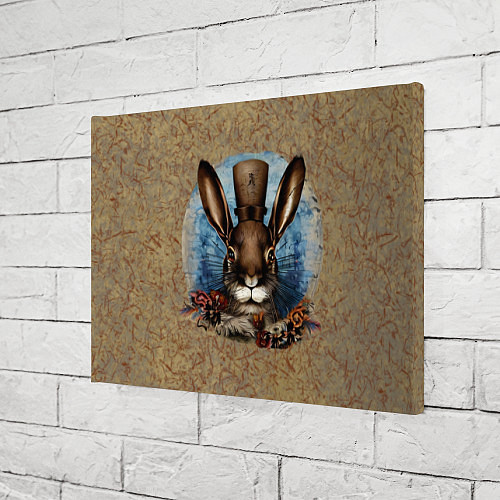 Картина прямоугольная Ретро кролик / 3D-принт – фото 3