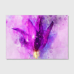 Холст прямоугольный Сиреневый цветок акварелью, цвет: 3D-принт — фото 2