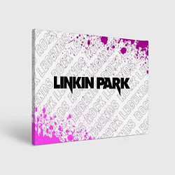 Холст прямоугольный Linkin Park rock legends: надпись и символ, цвет: 3D-принт