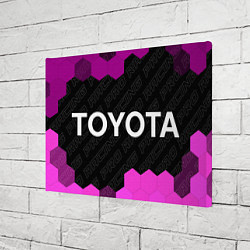 Холст прямоугольный Toyota pro racing: надпись и символ, цвет: 3D-принт — фото 2