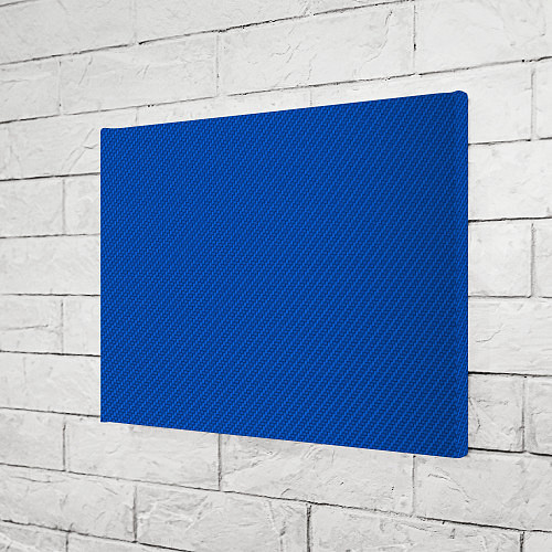Картина прямоугольная Плетёная синяя ткань - паттерн / 3D-принт – фото 3