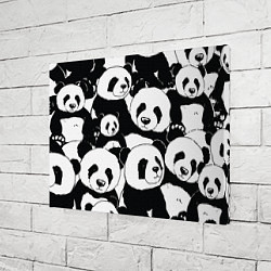 Холст прямоугольный С пандами паттерн, цвет: 3D-принт — фото 2