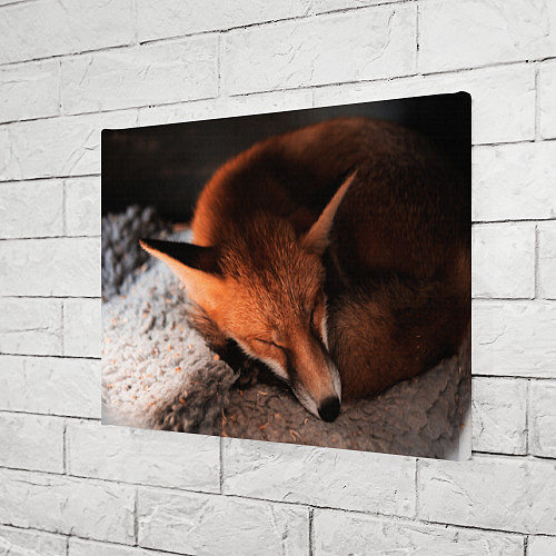 Картина прямоугольная Спящая лисичка / 3D-принт – фото 3