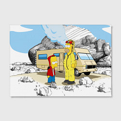 Холст прямоугольный Барт Симпсон и его папаша, цвет: 3D-принт — фото 2