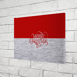 Холст прямоугольный Merry Christmas красный, цвет: 3D-принт — фото 2