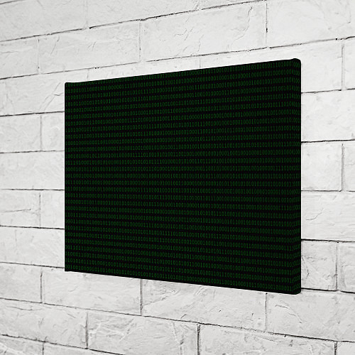 Картина прямоугольная Однотонный двоичный код / 3D-принт – фото 3