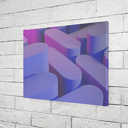Холст прямоугольный Абстрактные фиолетовые прямоугольники со скругленн, цвет: 3D-принт — фото 2