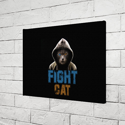 Картина прямоугольная Бойцовский клуб : бойцовский кот / 3D-принт – фото 3