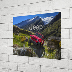 Холст прямоугольный Chrysler Jeep Wrangler Rubicon - горы, цвет: 3D-принт — фото 2