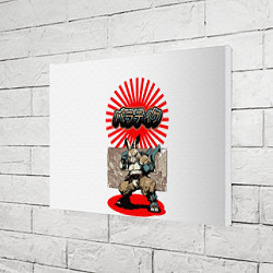 Холст прямоугольный Кролик уличный боец, цвет: 3D-принт — фото 2