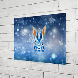 Холст прямоугольный Синий абстрактный кролик, цвет: 3D-принт — фото 2