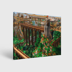 Холст прямоугольный Minecraft постройка, цвет: 3D-принт